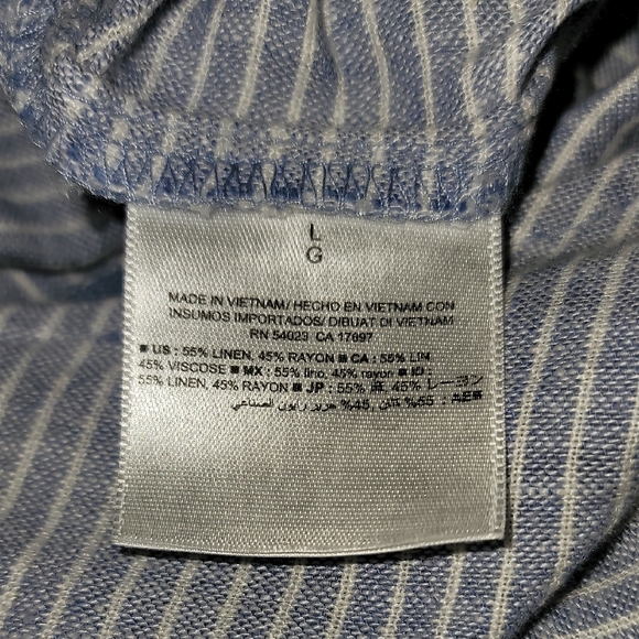 Old Navy Blue and White Striped Jumpsuit Sz: L - Picture 9 of 9